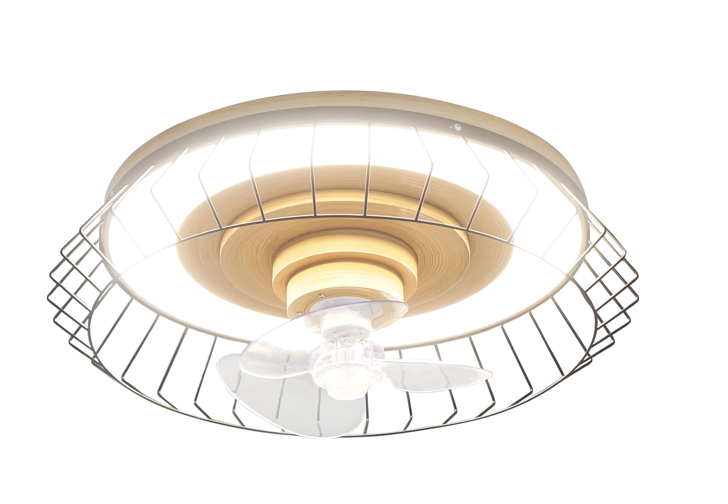 Lámpara LED de la sala de estar en el hogar Ventilador de techo con luz y control remoto